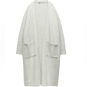 Zara Long Patch Pocket Cardigan